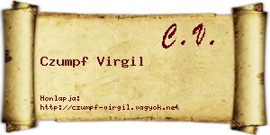 Czumpf Virgil névjegykártya